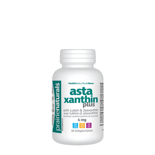 Prairie Naturals - Astaxanthin Plus 4 mg Astaxanthin, Lutein, & Zeaxanthin - 60 Softgels