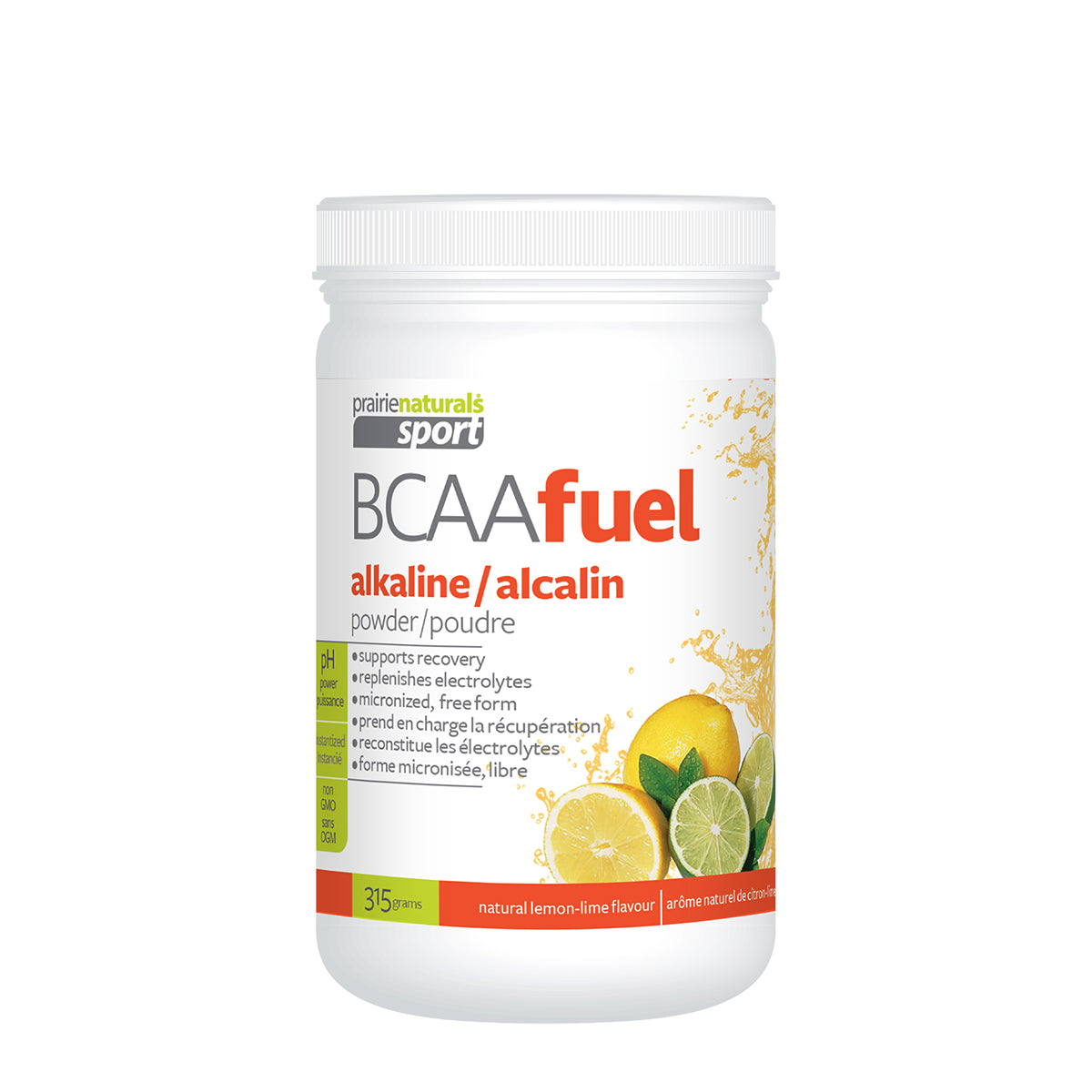 Prairie Naturals - BCAA Fuel pH-Balanced Branch-Chain Aminno Acids - Lemon Lime - 315g