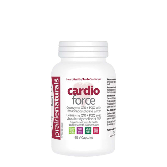 Prairie Naturals - Cardio-Force Cardio Health + Mitochondrial Support - CoQ10 & PQQ - 60 V-Caps