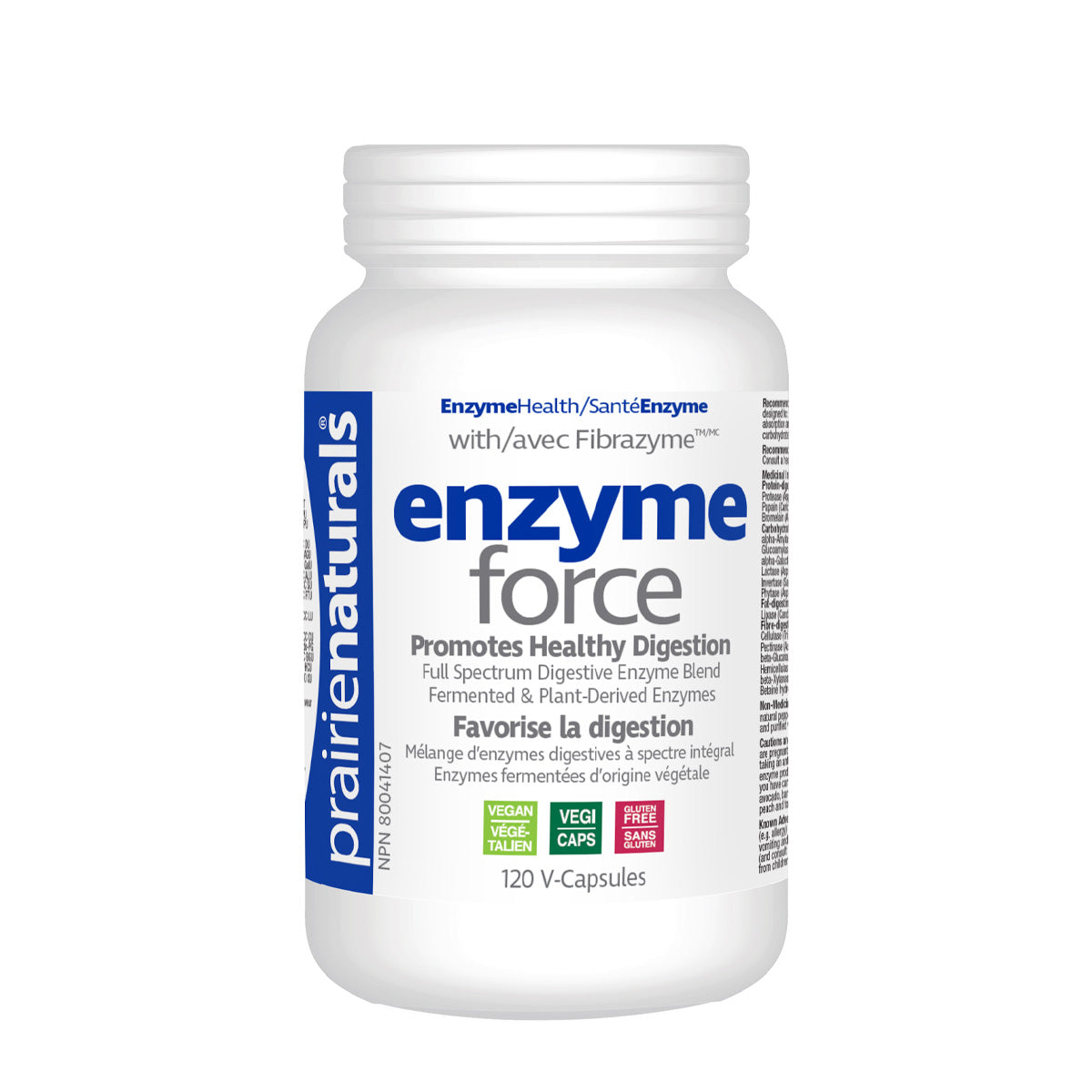Prairie Naturals - Enzyme-Force Full Spectrum Plant Enzyme with FibraZyme - 120 V-Caps