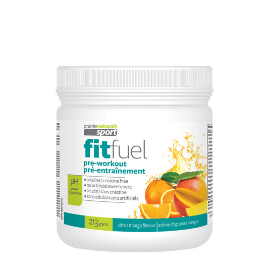 Prairie Naturals - Fit Fuel Alkalinized Pre-Workout - Citrus Mango - 213g