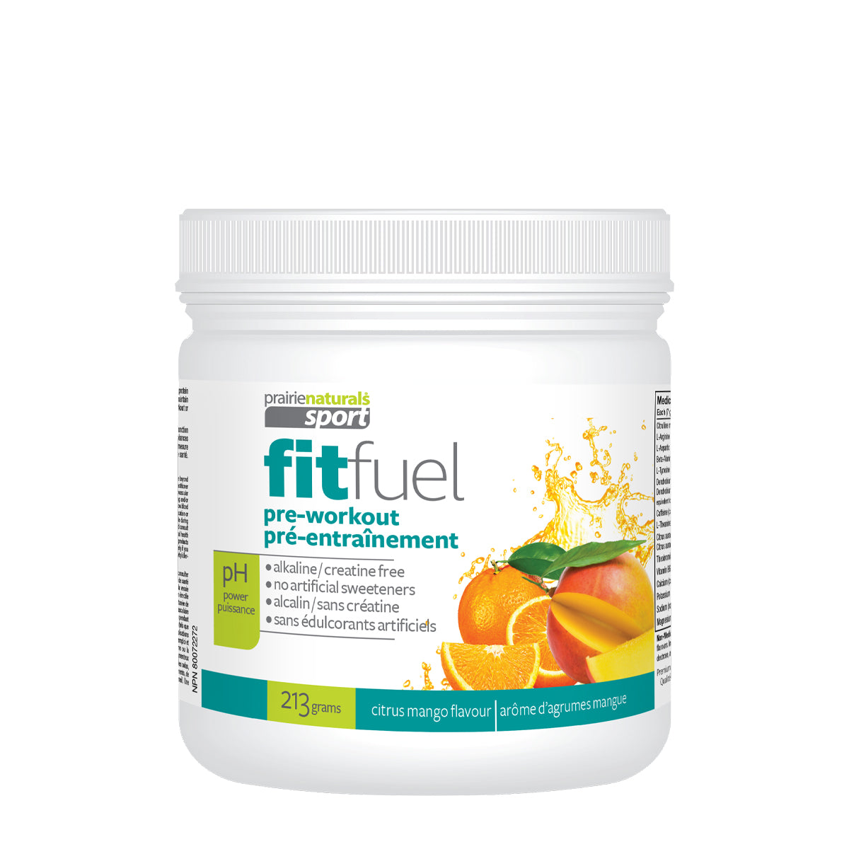 Prairie Naturals - Fit Fuel Alkalinized Pre-Workout - Wild Berry Burst - 210g