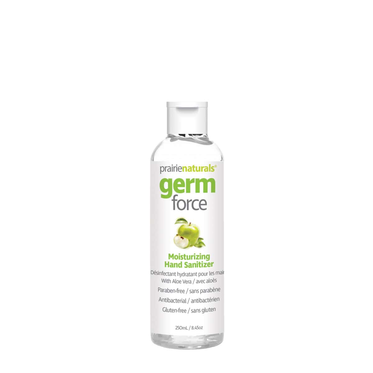 Prairie Naturals - Germ-Force Moisturizing Paraben-Free Hand Sanitizer - Green Apple - 250mL