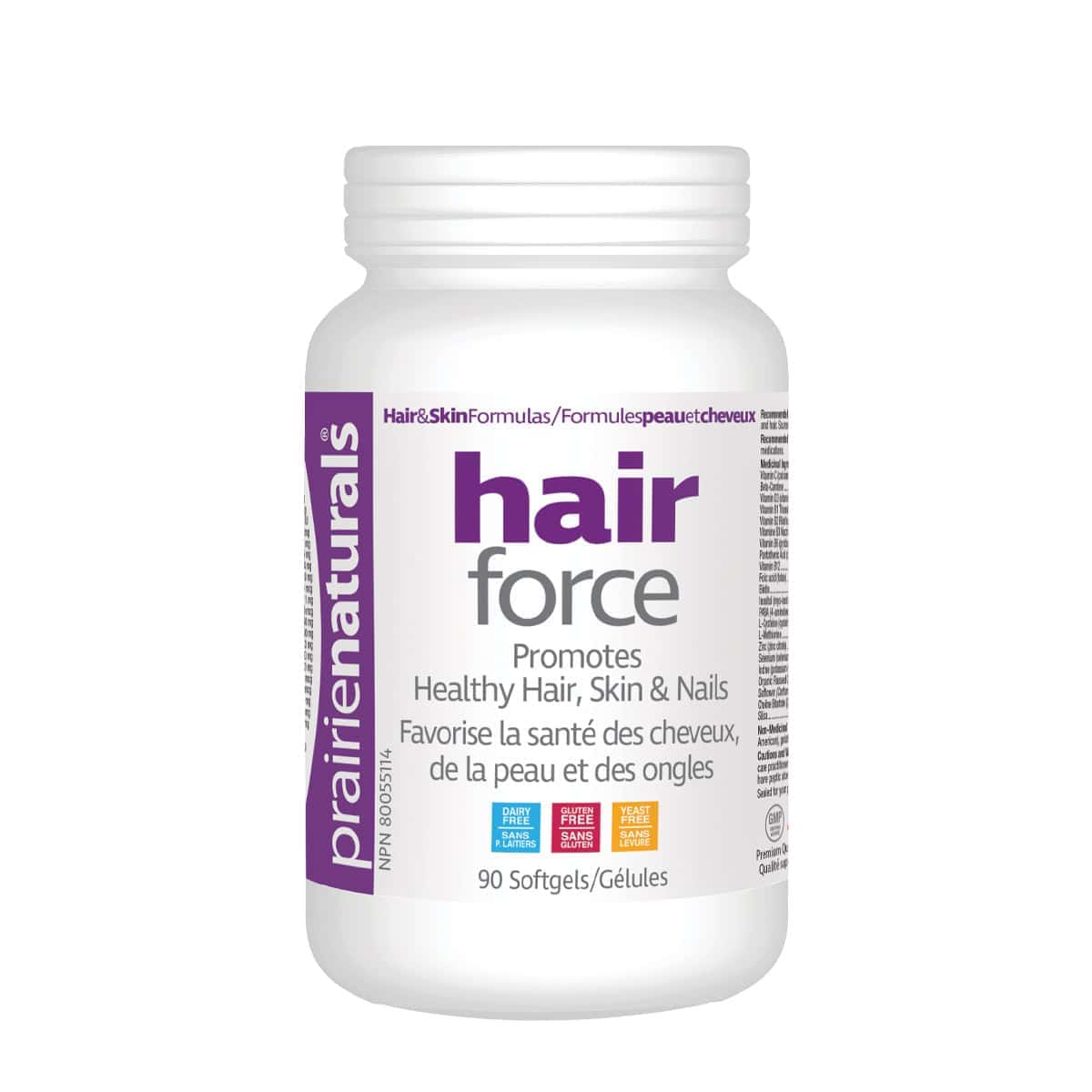 Prairie Naturals - Hair-Force Multiple Vitamins, Minerals, & Co-Factors for Healthy Hair - 90 Softgels