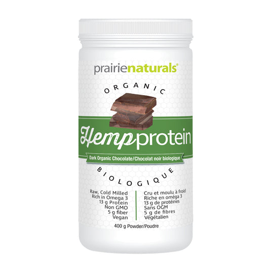 Prairie Naturals - Organic Raw Canadian Hemp Protein - Dark Chocolate - 400g