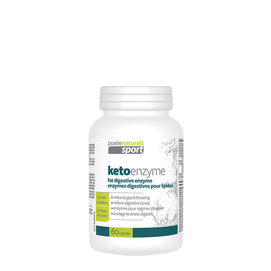 Prairie Naturals - KetoEnzyme Fat-Digesting Enzyme with Lipase & Bile Salts - 60 Capsules