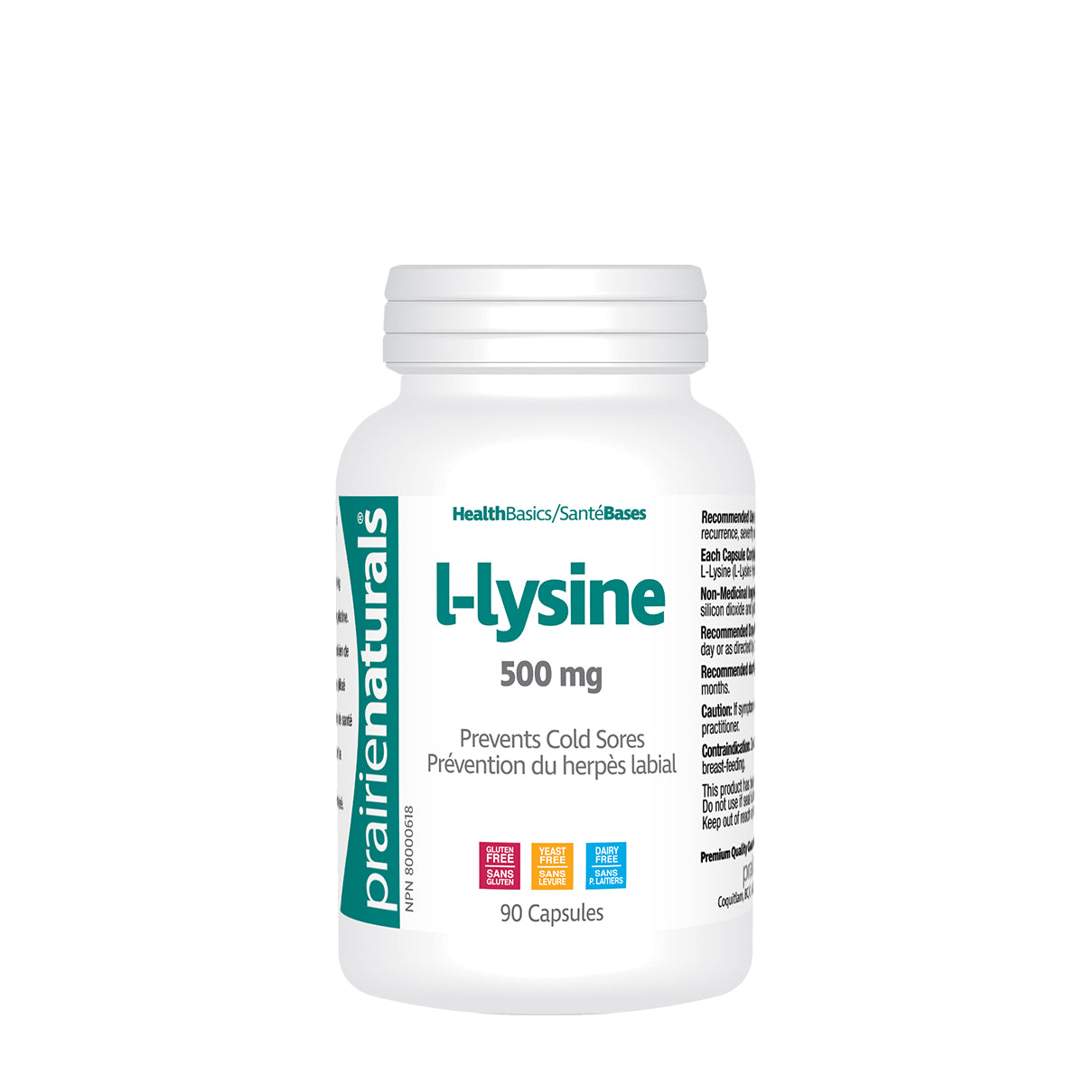Prairie Naturals - L-Lysine 500mg - 90 Capsules