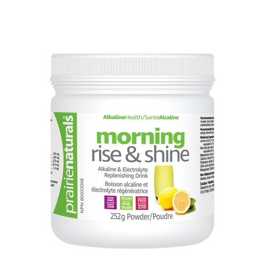 Prairie Naturals - Morning Rise & Shine pH Balancing Lemon, Aloe, & Mineral Drink Mix - 252g