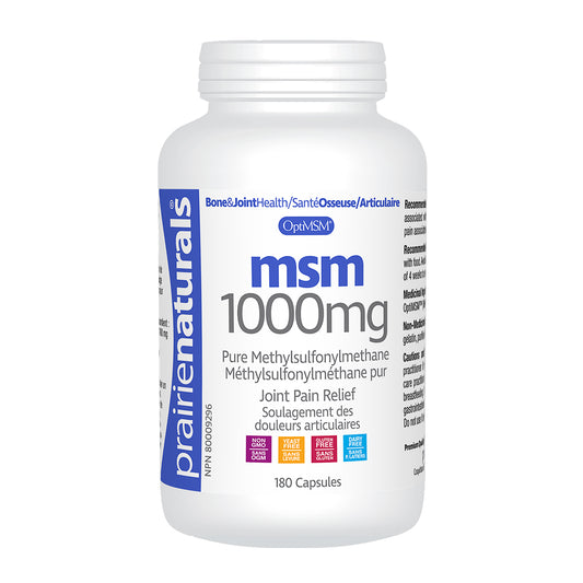 Prairie Naturals - OptiMSM 1,000mg - 180 Capsules