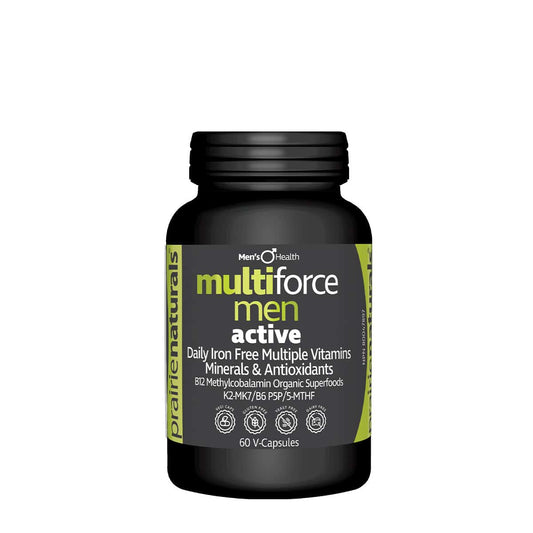 Prairie Naturals - Multi-Force for Active Men Iron-Free Multivitamin & Mineral - 60 V-Caps
