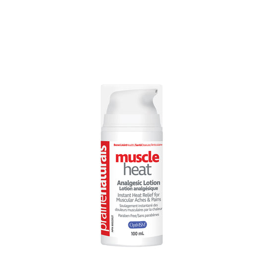Prairie Naturals - Muscle Heat with OptiMSM Instant Heat Relief Lotion for Muscles - 100mL