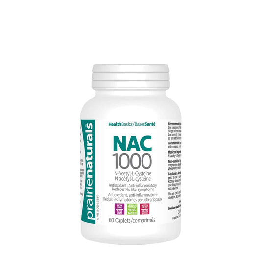 Prairie Naturals - NAC 1000 N-Acetyl L-Cysteine - 60 Caplets