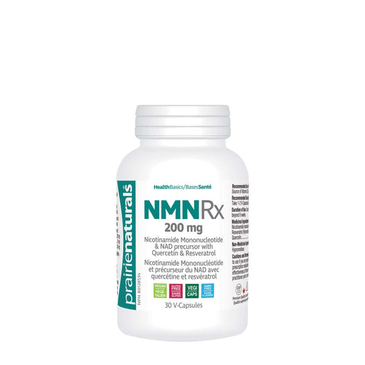 Prairie Naturals - NMN Rx 200mg with Quercetin + Resveratrol - 30 V-Caps