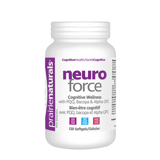 Prairie Naturals - Neuro-Force Cognitive Health Blend with PQQ, Bacopa, & Alpha GPC - 120 Softgels