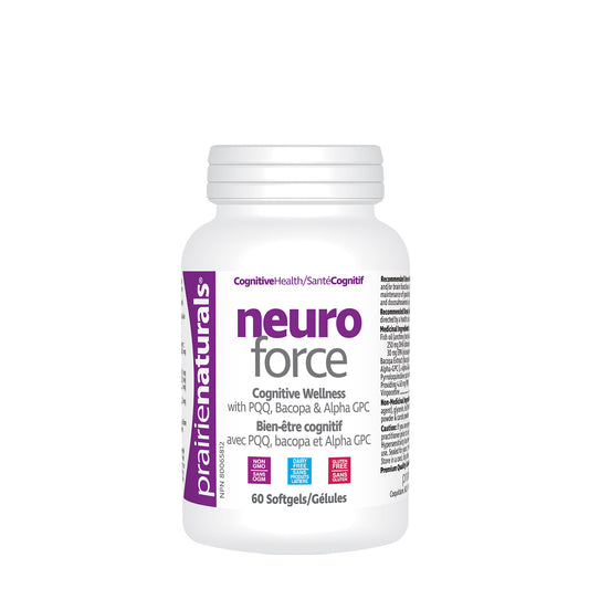 Prairie Naturals - Neuro-Force Cognitive Health Blend with PQQ, Bacopa, & Alpha GPC - 60 Softgels