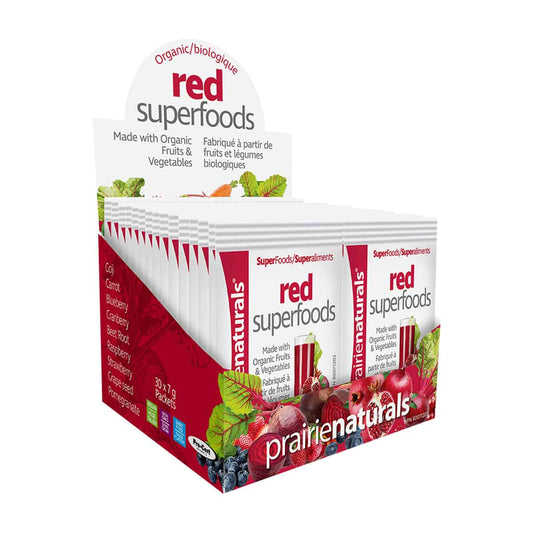Prairie Naturals - Organic Red SuperFoods Blend with Organic Beet & Pomegranate - 7g x 30 Packets