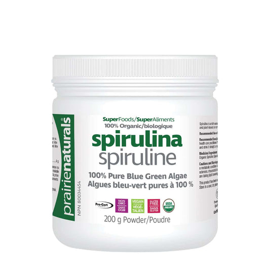 Prairie Naturals - Organic Spirulina Blue Green Algae - 200g