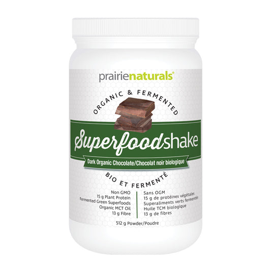 Prairie Naturals - Fermented & Organic SuperFood Shake - Dark Chocolate - 513g