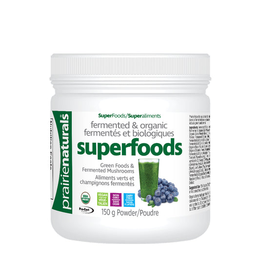 Prairie Naturals - Fermented & Organic SuperFoods Green Foods & Fermented Mushroom Complex - 150g