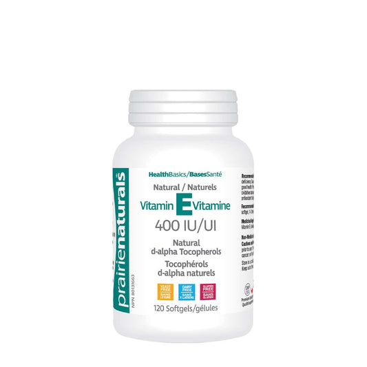 Prairie Naturals - Vitamin E d-alpha Tocopherols - 120 Softgels