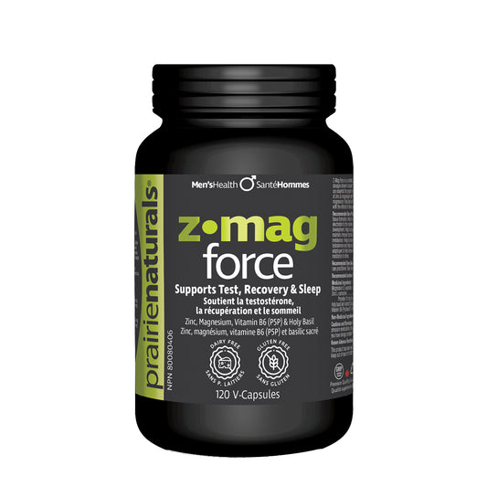 Prairie Naturals - Z Mag-Force Zinc, Magnesium Aspartate, P5P (B6), & Holy Basil Extract - 120 V-Caps
