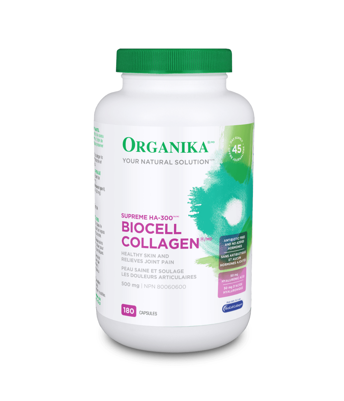 Organika - BIOCELL COLLAGEN HA300 500MG 180CAP