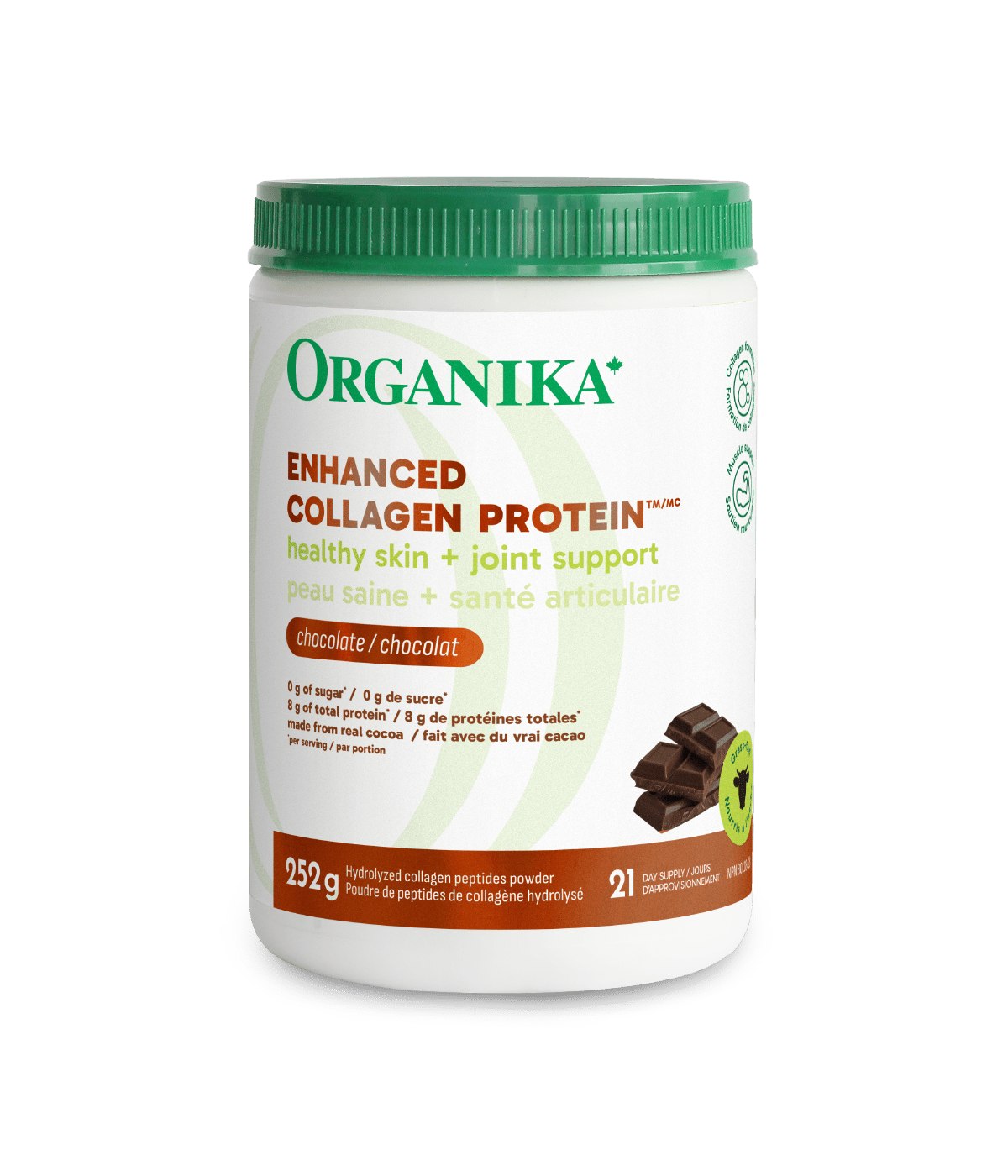 Organika - ENHANCED COLLAGEN CHOCOLATE 252G