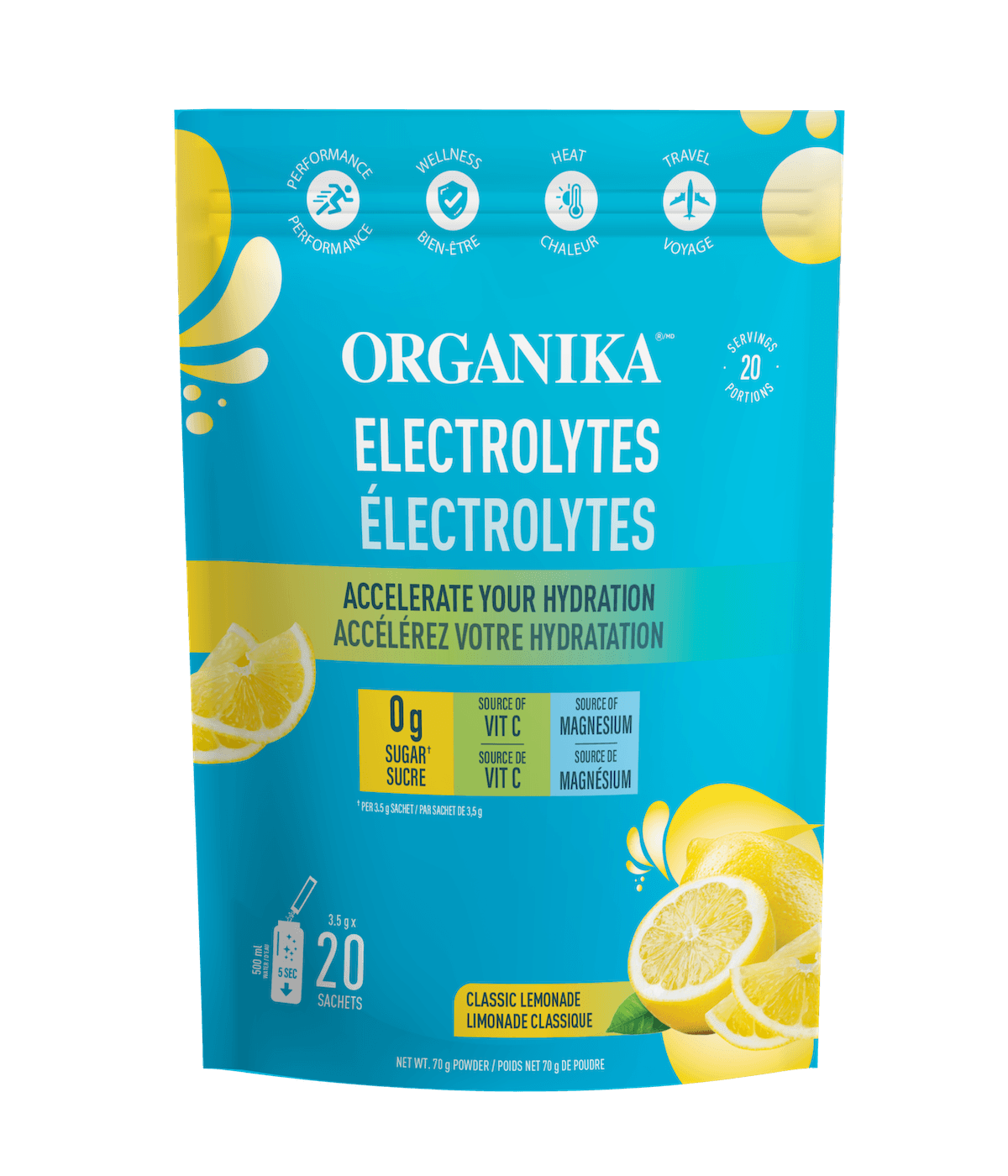 Organika - ELECTROLYTES CLASSIC LEMONADE 3.5G 20 BAG
