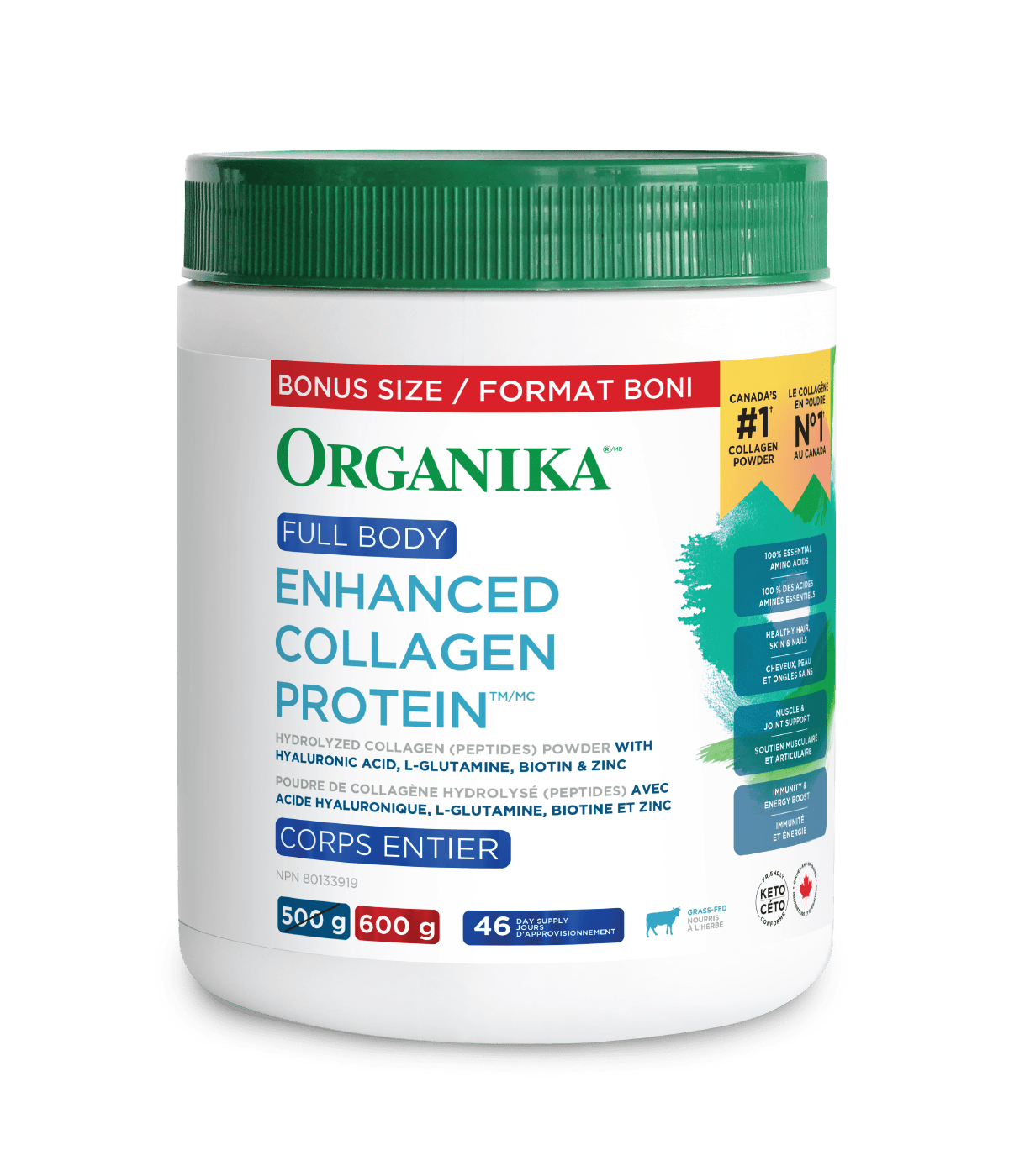 Organika - ENHANCED COLLAGEN FULL BODY PROTEIN 600G