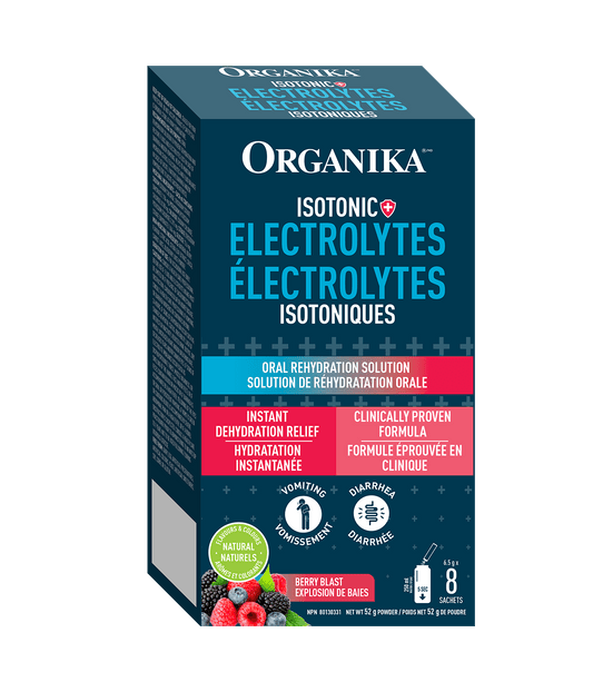 Organika - ELECTROLYTES STICK PACK REPLENISH FOR ADULTS BERRY BLAST DISPLAY 6.5G 8 PACK BOX
