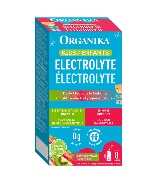 Organika - ELECTROLYTE STICK PACK KIDS STRAWBERRY KIWI DISPLAY 8 PACK BOX