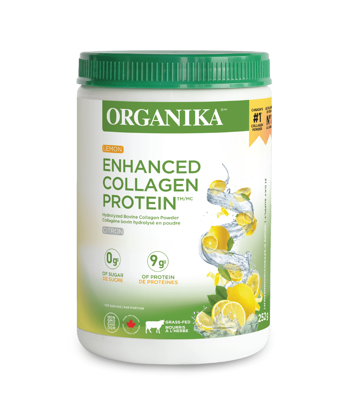 Organika - ENHANCED COLLAGEN LEMON 252G